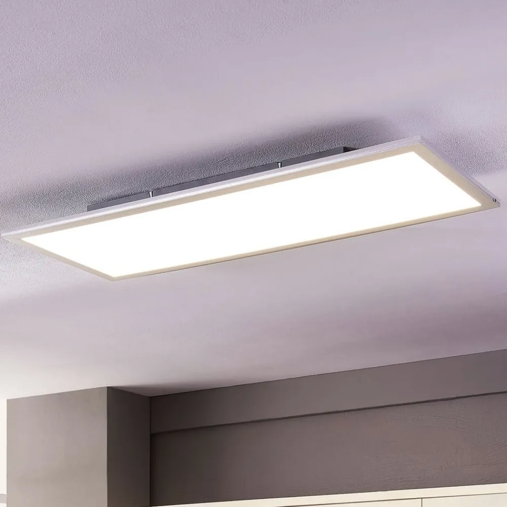 LED-panel Livel, sæt med 2, 4.000 K, 80 x 30 cm, sølv^Lindby Sale