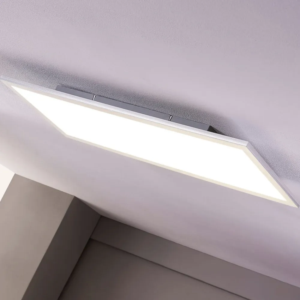 LED-panel Livel, sæt med 2, 4.000 K, 80 x 30 cm, sølv^Lindby Sale