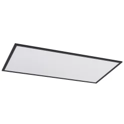 Lindby LED-panel Nelios, 120 x 60 cm, 4000K, sort, metal