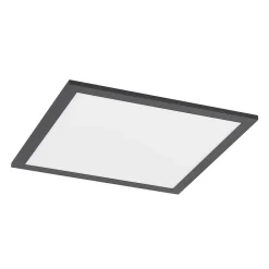 Lindby LED-panel Nelios, 40 x 40 cm, 4.000K, sort, metal