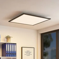 Lindby Loftlamper|Loftlamper>LED-panel Nelios, 62 x 62 cm, 4.000K, sort, metal