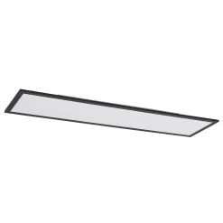 Lindby LED-panel Nelios, 120 x 30 cm, CCT, sort, metal
