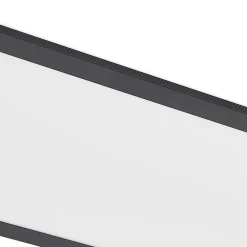 Lindby LED-panel Nelios, 120 x 30 cm, CCT, sort, metal