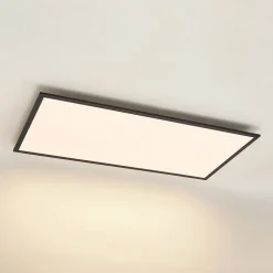 LED-panel Nelios, 120 x 60 cm, CCT, sort, metal^Lindby Best
