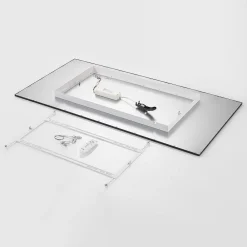 LED-panel Nelios, 120 x 60 cm, CCT, sort, metal^Lindby Best