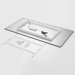 LED-panel Nelios, 120 x 60 cm, CCT, sort, metal^Lindby Best