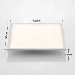 LED-panel Quais, 40 x 40 cm, hvid, aluminium, 4.000K^Lindby