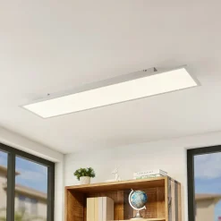 Lindby LED-panel Quais, 30 x 120 cm, hvid, aluminium, 4.000K