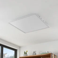 Lindby LED-panel Quais, 60 x 60 cm, hvid, aluminium, 4.000K