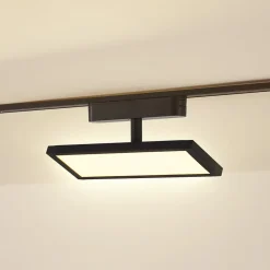 Lindby LED-panel 48V Lumaro, sort, aluminium, længde 20 cm, dæmpbar