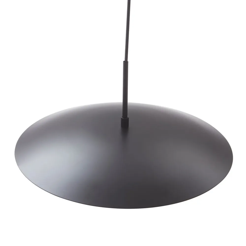 Lindby LED-pendel Tiama, metal, sort/guld, Ø 40 cm