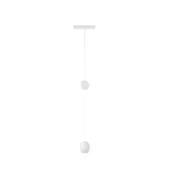 Lindby LED-pendellampe Lumaro, hvid, Ø 6,2 cm, 48V, dæmpbar