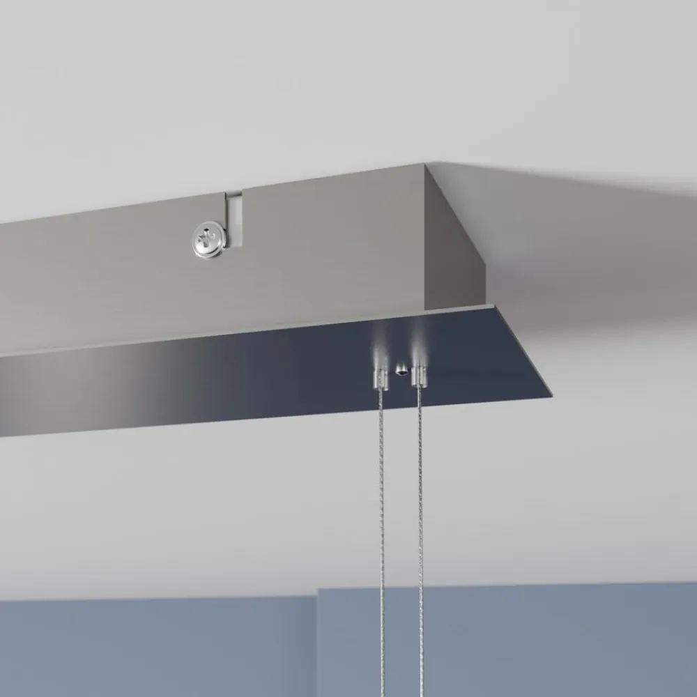 Lindby LED-pendellampe Manon, højdejusterbar, grå, metal