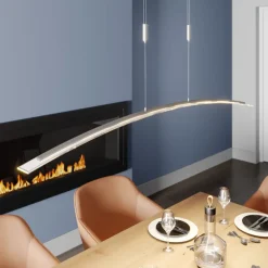 Lindby LED-pendellampe Manon, højdejusterbar, grå, metal