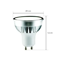 Lindby LED-pære, reflektorpære, GU10, 5 W, klar, 3.000 K
