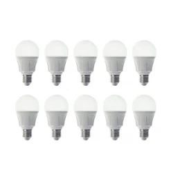 Lindby LED-pære, sæt med 10 stk, E27, 8,5 W, mat, 3.000 K