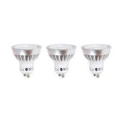 LED-reflektor GU10 5 W klar 3.000 K 55° sæt med 3 stk^Lindby