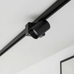 Lindby LED-skinnespot Linaro/Brinja, sort, 1-faset