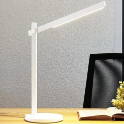 LED-skrivebordslampe Loretta, højde 43 cm, hvid, CCT^Lindby Clearance
