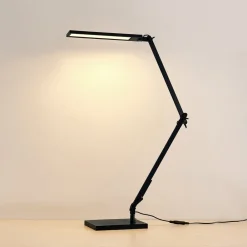 Lindby LED-skrivebordslampe Antisa, sort, CCT, dæmpbar
