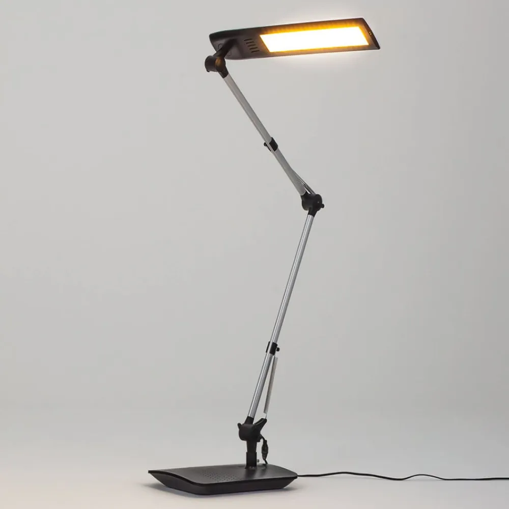 LED-skrivebordslampe Felipe, sort, klemmefod^Lindby Hot