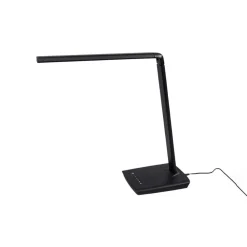 LED-skrivebordslampe Kuno, sort, USB, touchdæmper^Lindby Sale