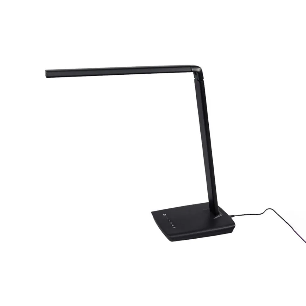 LED-skrivebordslampe Kuno, sort, USB, touchdæmper^Lindby Sale