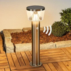 Lindby Solcelle Lampe Med Sensor|Sokkellamper Med Sensor>LED-sokkellampe Antje, bevægelsessensor, IP44