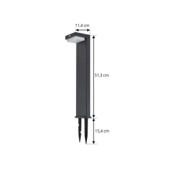LED-sokkellampe Eleazar, sort, aluminium, sensor^Lindby Online