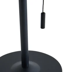 Lindby LED-solcellebordlampe Hilario, sort, jern, genopladeligt batteri