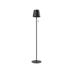 LED-solcellegulvlampe Hilario, sort, jern, genopladeligt batteri^Lindby Discount