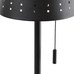 LED-solcellegulvlampe Hilario, sort, jern, genopladeligt batteri^Lindby Discount