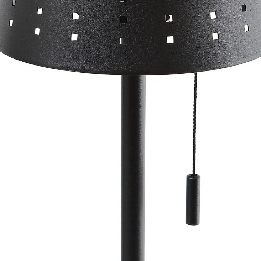 LED-solcellegulvlampe Hilario, sort, jern, genopladeligt batteri^Lindby Discount