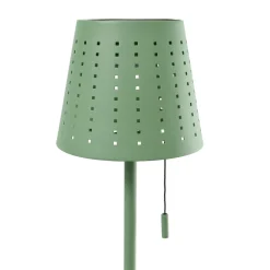 LED-solcellegulvlampe Hilario, grøn, jern, genopladeligt batteri^Lindby