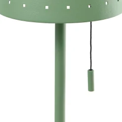 LED-solcellegulvlampe Hilario, grøn, jern, genopladeligt batteri^Lindby