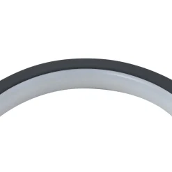 Lindby LED-solcellejordspyd Syrene, 18 cm, sort, aluminium