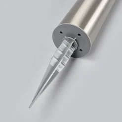 Lindby LED-solcellelampe Aleeza, 61 cm, stål, jordspyd