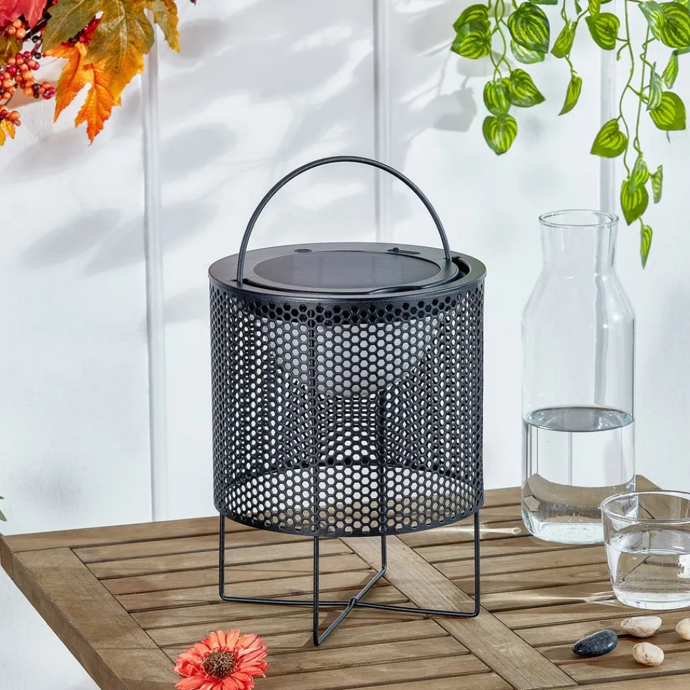 LED-solcellelampe Achilleas, RGBW, sort^Lindby Hot