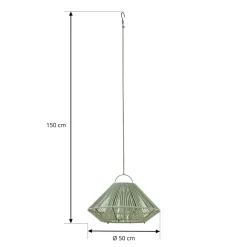 Lindby LED-solcellelampe Austas, grøn, Ø 50 cm, USB, IP54