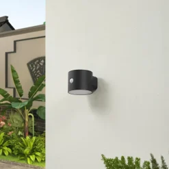 LED-solcellelampe Amren, sort, ABS, sensor^Lindby New