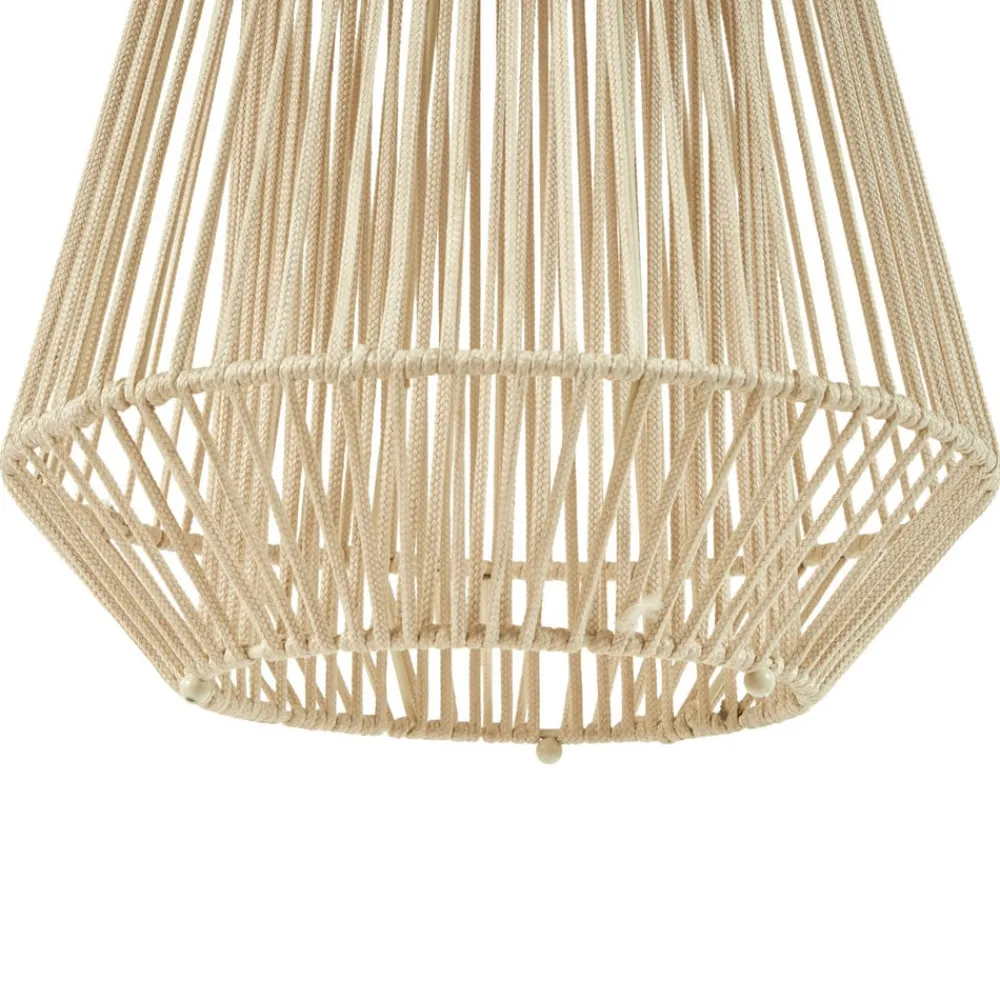 Lindby Udendørs Pendellamper|Solcellelamper>LED-solcellelampe Austas, beige, Ø 32 cm, USB, IP54