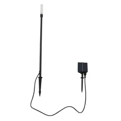 LED-solcellelampe Balian, sort, aluminium, 3.000 K^Lindby Online