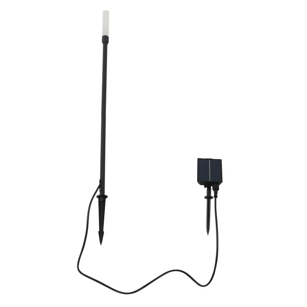 LED-solcellelampe Balian, sort, aluminium, 3.000 K^Lindby Online