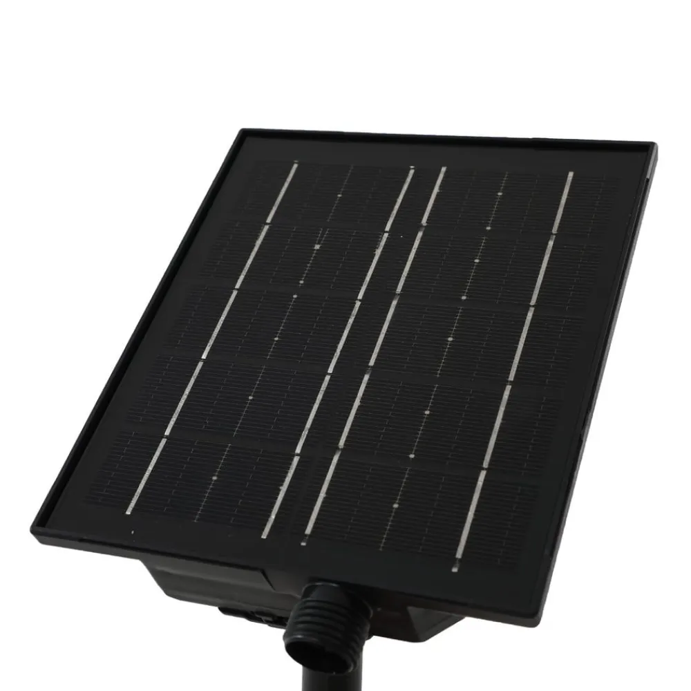 LED-solcellelampe Balian, sort, aluminium, 3.000 K^Lindby Online