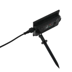 LED-solcellelampe Balian, sort, aluminium, 3.000 K^Lindby Online