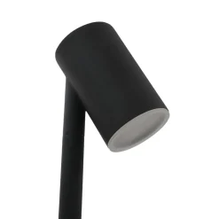 Lindby LED-solcellelampe Myric, sæt med 3, sort, aluminium, 3.000K