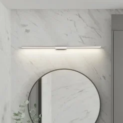 Lindby LED-spejllampe til badeværelset Alenia, 120 cm, IP44, grå