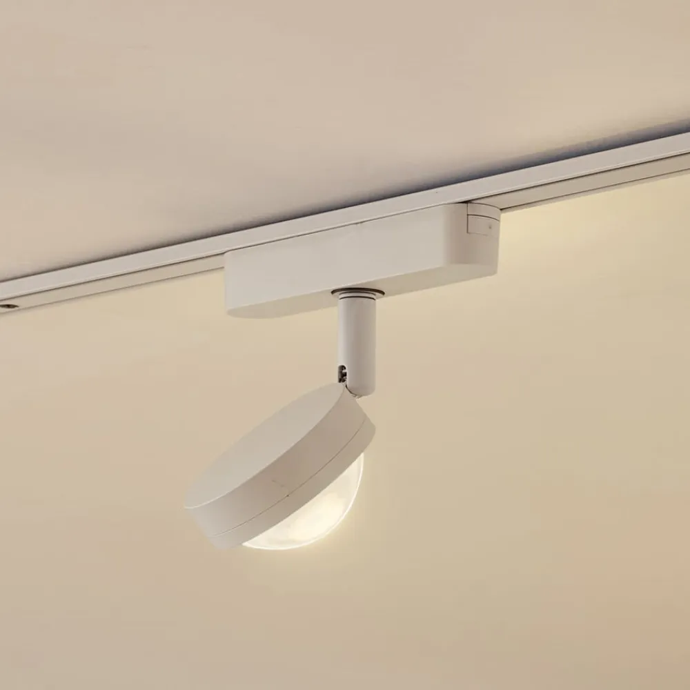 Lindby LED-spot 48 V Lumaro, hvid, Ø 7,3 cm, aluminium, dæmpbar