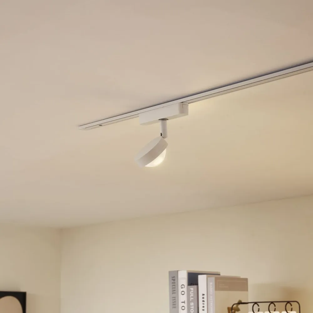 Lindby LED-spot 48 V Lumaro, hvid, Ø 7,3 cm, aluminium, dæmpbar