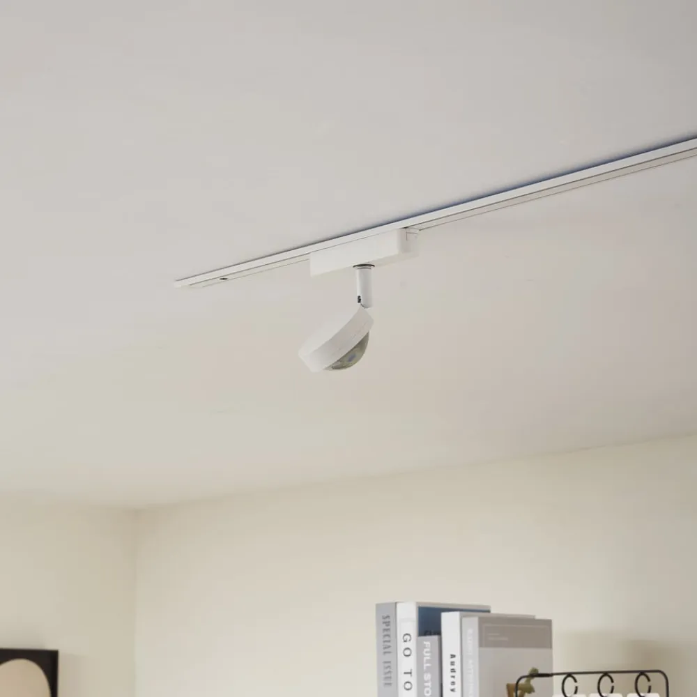 Lindby LED-spot 48 V Lumaro, hvid, Ø 7,3 cm, aluminium, dæmpbar